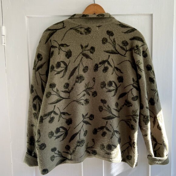 Vintage Floral Wool Coat - Picture 4 of 6